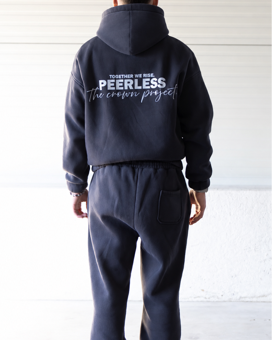 CROWNED HOODIE WASHED BLACK 2