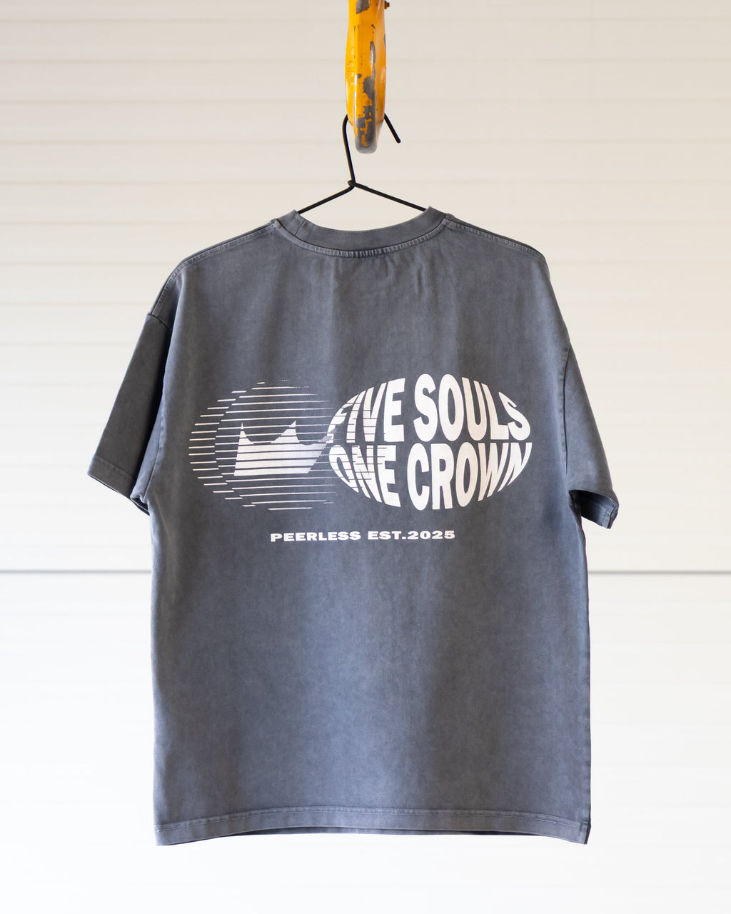 CROWNED T-SHIRT WASHED GREY