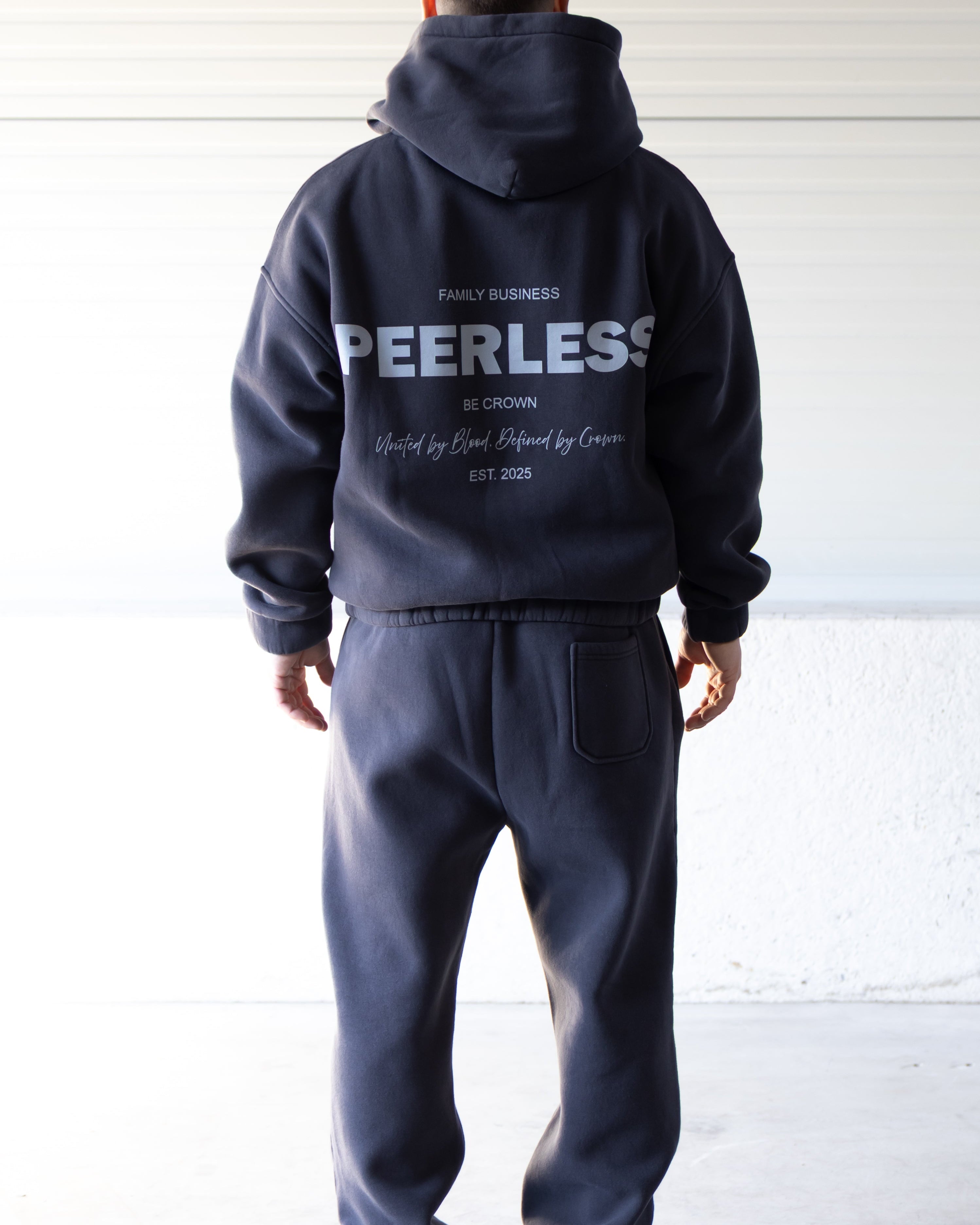 CROWNED HOODIE WASHED BLACK 1