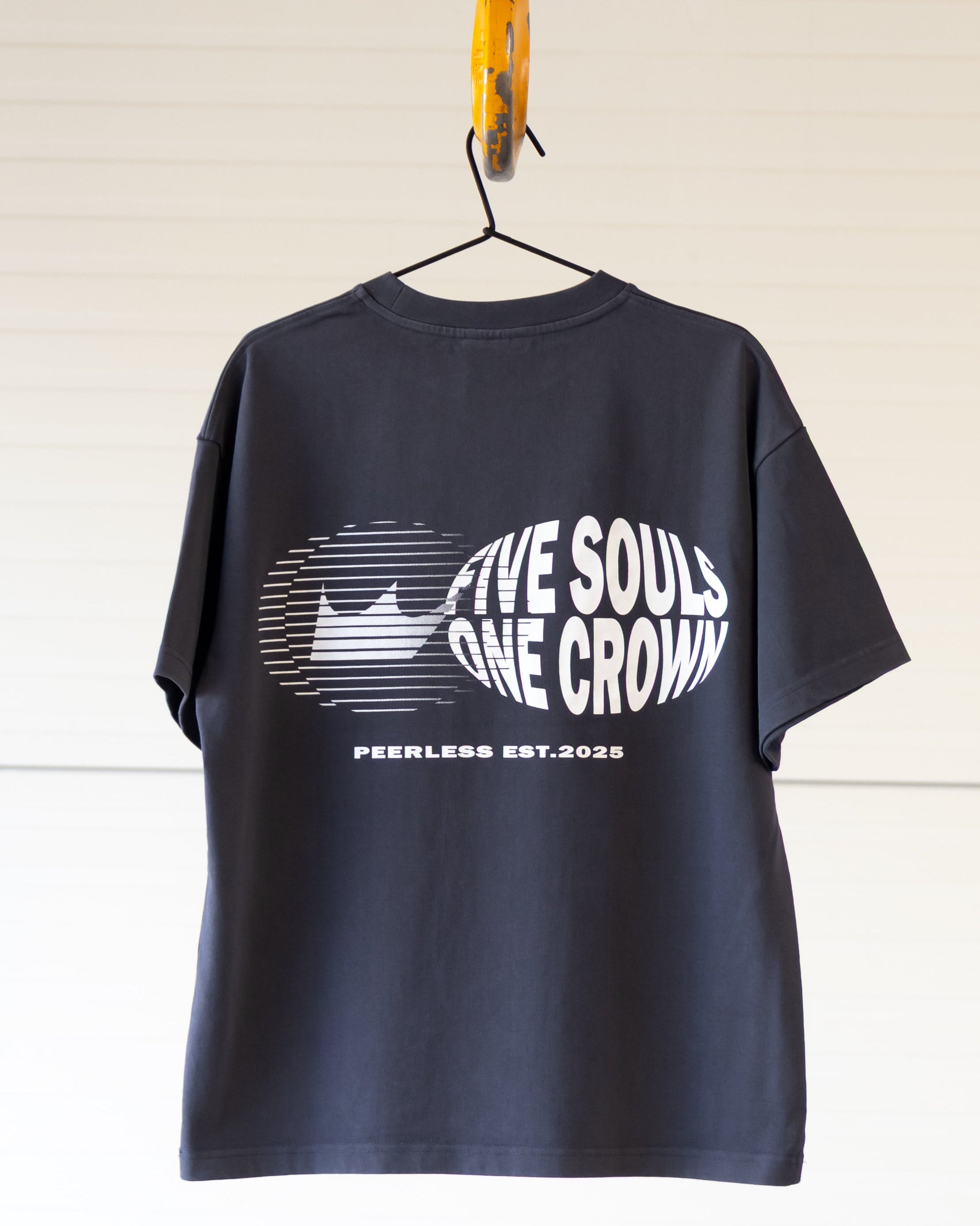 CROWNED T-SHIRT WASHED BLACK