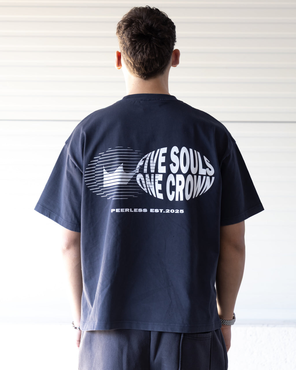 CROWNED T-SHIRT WASHED BLACK